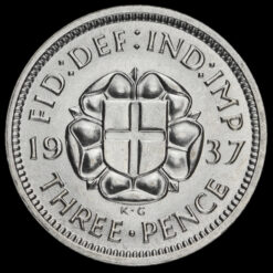 1937 George VI Silver Threepence Reverse