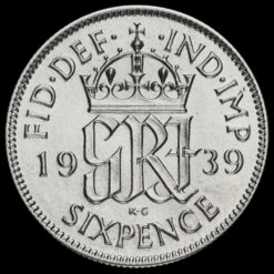 1939 George VI Silver Sixpence Reverse
