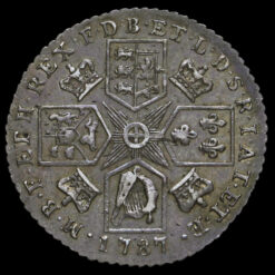1787 George III Early Milled Silver Shilling Reverse