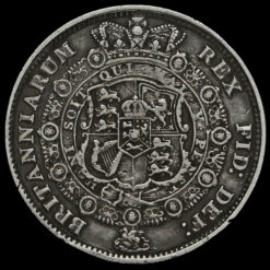 1816 George III Milled Silver 'Bull Head' Half Crown Reverse