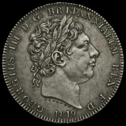 1819 George III Milled Silver LIX Crown Obverse