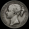 1845 Queen Victoria Young Head Silver Crown, Cinquefoil Stops Obverse