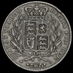 1847 Queen Victoria Young Head Silver XI Crown Reverse