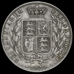 1878 Queen Victoria Young Head Silver Half Crown Reverse