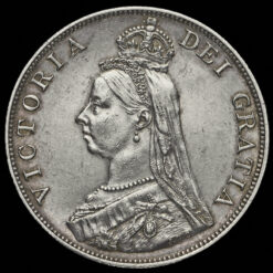1887 Queen Victoria Jubilee Head Silver Double Florin Obverse