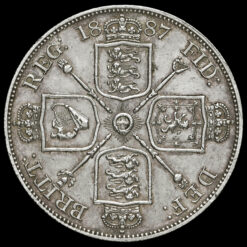 1887 Queen Victoria Jubilee Head Silver Double Florin Reverse