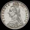 1887 Queen Victoria Jubilee Head Silver Half Crown Obverse