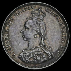 1887 Queen Victoria Jubilee Head Silver Shilling Obverse