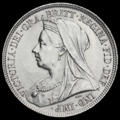 1897 Queen Victoria Veiled Head Silver Shilling Obverse