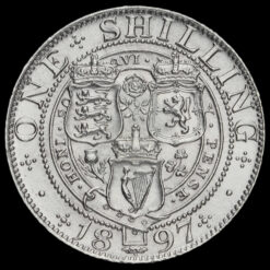 1897 Queen Victoria Veiled Head Silver Shilling Reverse