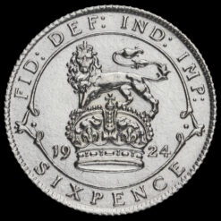 1924 George V Silver Sixpence Reverse