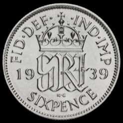 1939 George VI Silver Sixpence Reverse