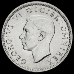 1943 George VI Silver Sixpence Obverse