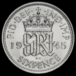 1945 George VI Silver Sixpence Reverse