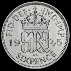 1945 George VI Silver Sixpence Reverse