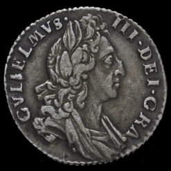 1697 William III Early Milled Silver Sixpence Obverse