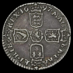 1697 William III Early Milled Silver Sixpence Obverse