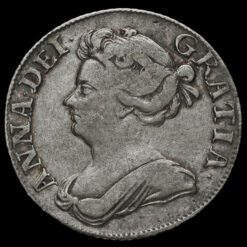 1709 Queen Anne Early Milled Silver Shilling Obverse