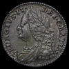 1757 George II Early Milled Silver Sixpence Obverse