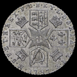 1787 George III Early Milled Silver Sixpence Reverse