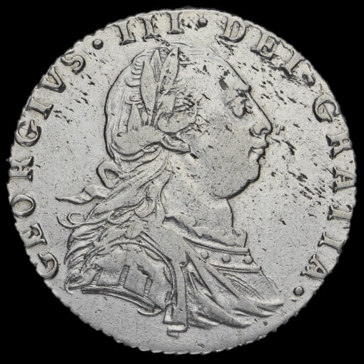 1787 George III Early Milled Silver Sixpence Obverse