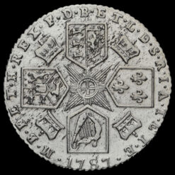 1787 George III Early Milled Silver Sixpence Reverse