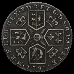 1787 George III Early Milled Silver Shilling Reverse