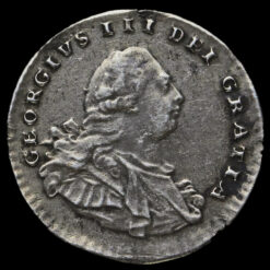 1795 George III Early Milled Silver Maundy Penny Obverse