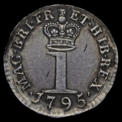 1795 George III Early Milled Silver Maundy Penny Reverse