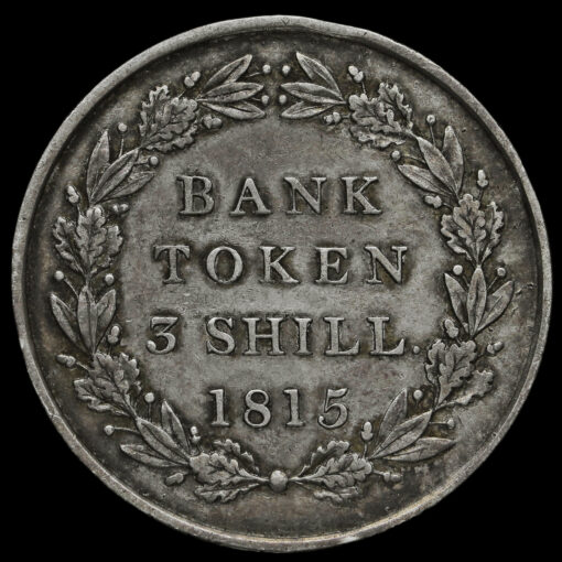 1815 George III Silver Three Shilling Bank Token Reverse