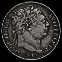 1818 George III Milled Silver Sixpence Obverse