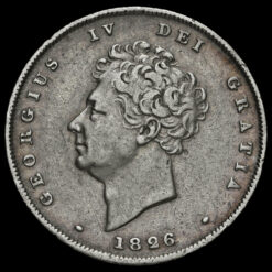 1826 George IV Milled Silver Shilling Obverse