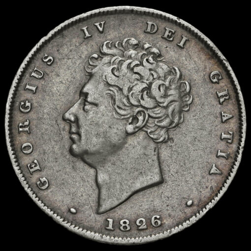 1826 George IV Milled Silver Shilling Obverse