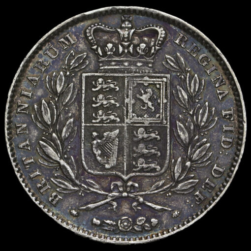 1845 Queen Victoria Young Head Silver Crown Reverse