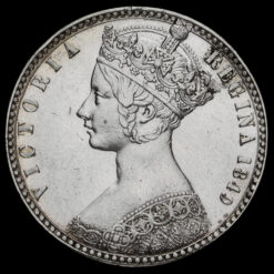 1849 Queen Victoria Godless Florin Obverse