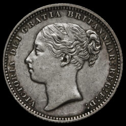 1878 Queen Victoria Young Head Silver Shilling Obverse