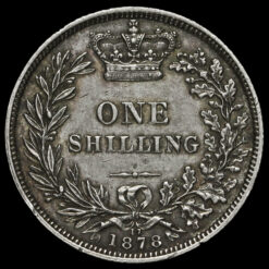1878 Queen Victoria Young Head Silver Shilling Reverse