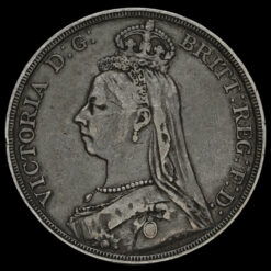 1887 Queen Victoria Jubilee Head Silver Crown Obverse