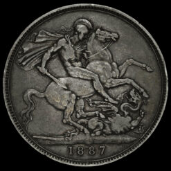 1887 Queen Victoria Jubilee Head Silver Crown Reverse