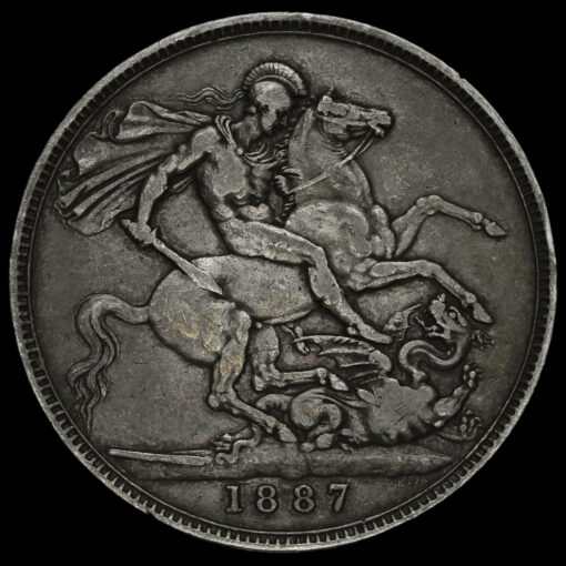 1887 Queen Victoria Jubilee Head Silver Crown Reverse