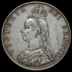 1887 Queen Victoria Jubilee Head Silver Double Florin Obverse