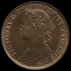 1887 Queen Victoria Bun Head Farthing Obverse