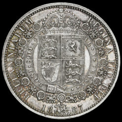1887 Queen Victoria Jubilee Head Silver Half Crown Reverse