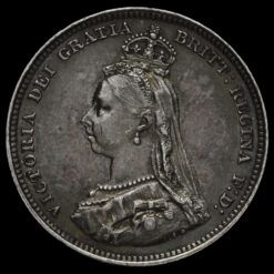1887 Queen Victoria Jubilee Head Silver Shilling Obverse