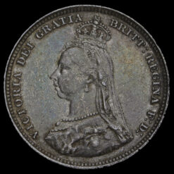 1887 Queen Victoria Jubilee Head Silver Shilling Obverse
