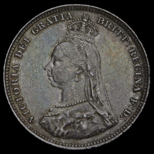 1887 Queen Victoria Jubilee Head Silver Shilling Obverse