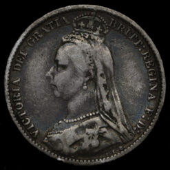 1888 Queen Victoria Jubilee Head Silver Sixpence Obverse