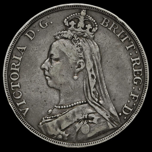 1889 Queen Victoria Jubilee Head Silver Crown Obverse