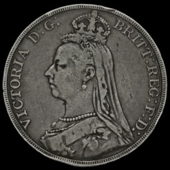 1889 Queen Victoria Jubilee Head Silver Crown Obverse