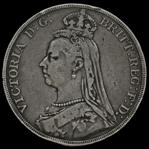 1889 Queen Victoria Jubilee Head Silver Crown Obverse